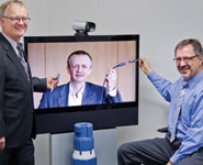 Making remote calibration of pH sensors possible: [L to R] Dr Detlev Wittmer, Dr Torsten Pechstein and Dr Hermann Straub